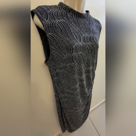 NWOT Anne Klein Mock Neck Midi Dress - Picture 5 of 7